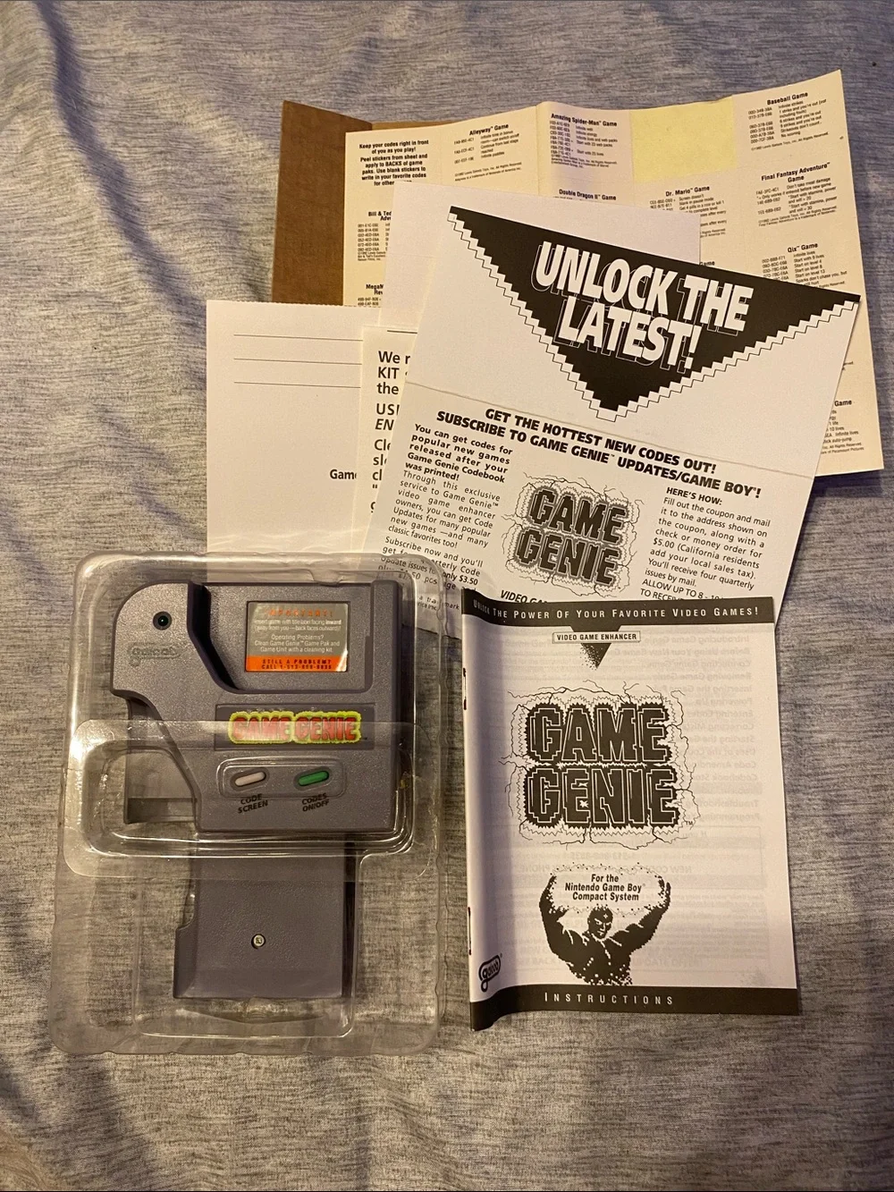 Galoob Game Genie Nintendo Gameboy Original Video Game Enhancer Open Box